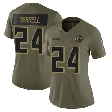 A.J. Terrell Jr. Women's Limited Olive Atlanta Falcons 2025 Salute to Service Jersey