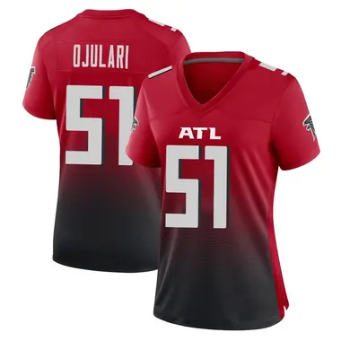 Azeez Ojulari Women's Game Red Atlanta Falcons 2nd Alternate Jersey