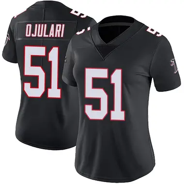Azeez Ojulari Women's Limited Black Atlanta Falcons Vapor Untouchable Jersey