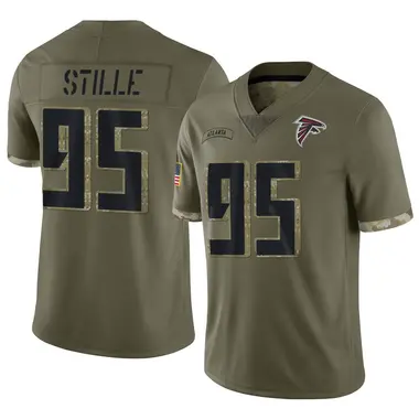 Ben Stille Men's Limited Olive Atlanta Falcons 2022 Salute To Service Jersey