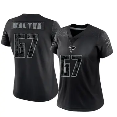 Brandon Walton Women's Limited Black Atlanta Falcons Reflective Jersey