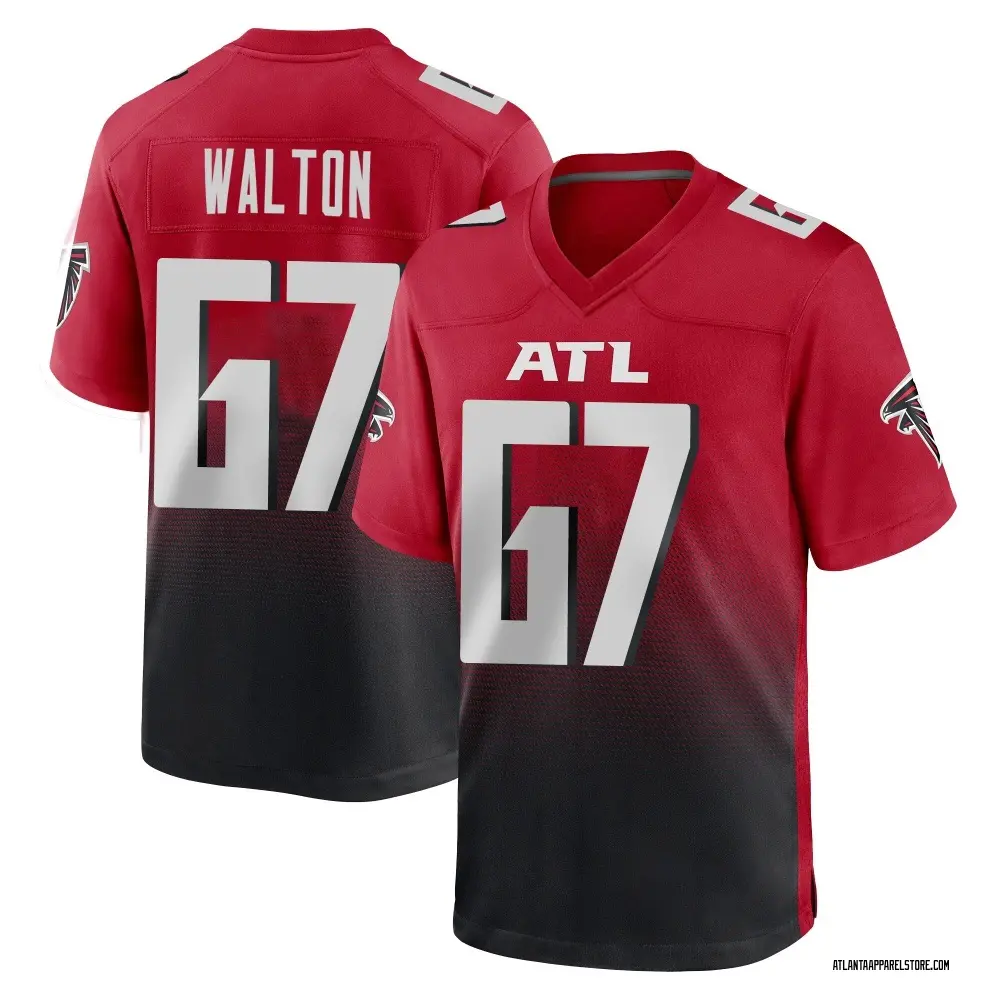 Brandon Walton Youth Game Red Atlanta Falcons 2nd Alternate Jersey