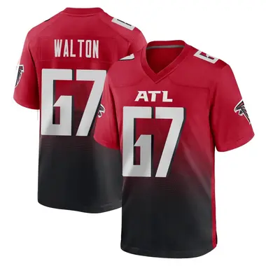 Brandon Walton Youth Game Red Atlanta Falcons 2nd Alternate Jersey