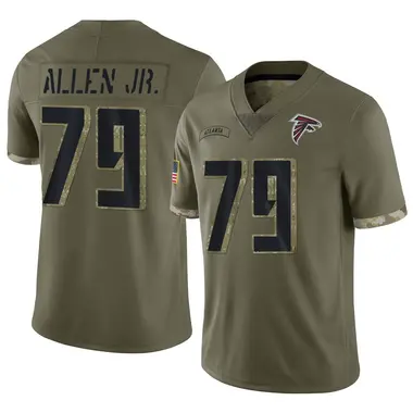 Carlos Allen Jr. Youth Limited Olive Atlanta Falcons 2022 Salute To Service Jersey