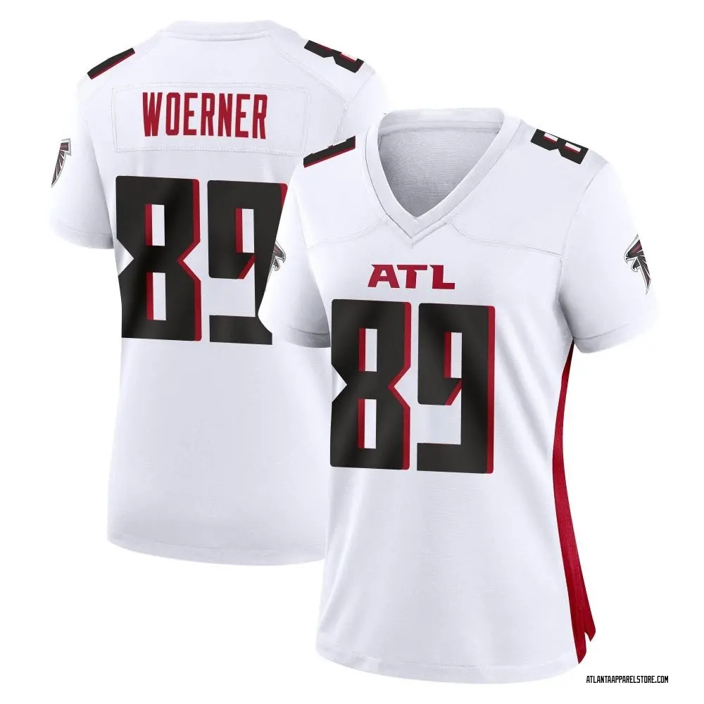 Charlie Woerner Women's Game White Atlanta Falcons Jersey