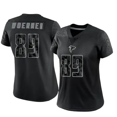 Charlie Woerner Women's Limited Black Atlanta Falcons Reflective Jersey