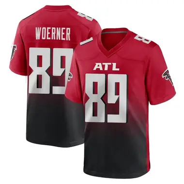 Charlie Woerner Youth Game Red Atlanta Falcons 2nd Alternate Jersey