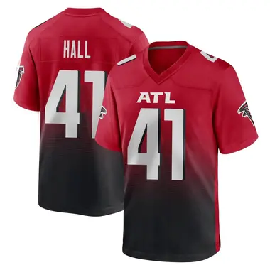 Darren Hall Men's Game Red Atlanta Falcons 2nd Alternate Jersey