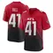 Darren Hall Men's Game Red Atlanta Falcons 2nd Alternate Jersey