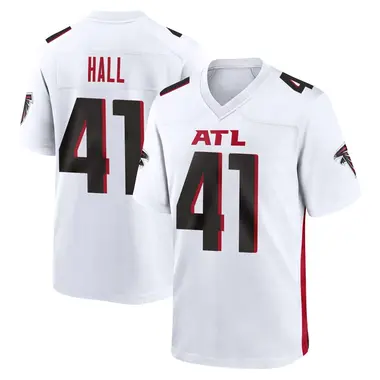 Darren Hall Men's Game White Atlanta Falcons Jersey