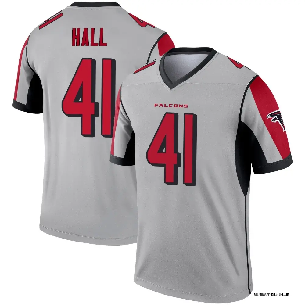 Darren Hall Men's Legend Atlanta Falcons Inverted Silver Jersey