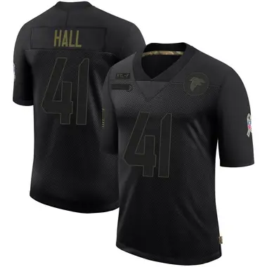Darren Hall Men's Limited Black Atlanta Falcons 2020 Salute To Service Jersey