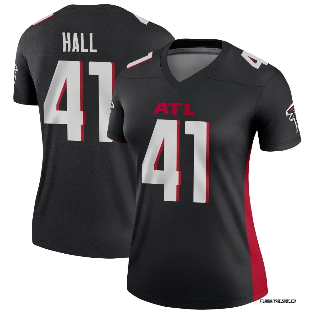 Darren Hall Women's Legend Black Atlanta Falcons Jersey