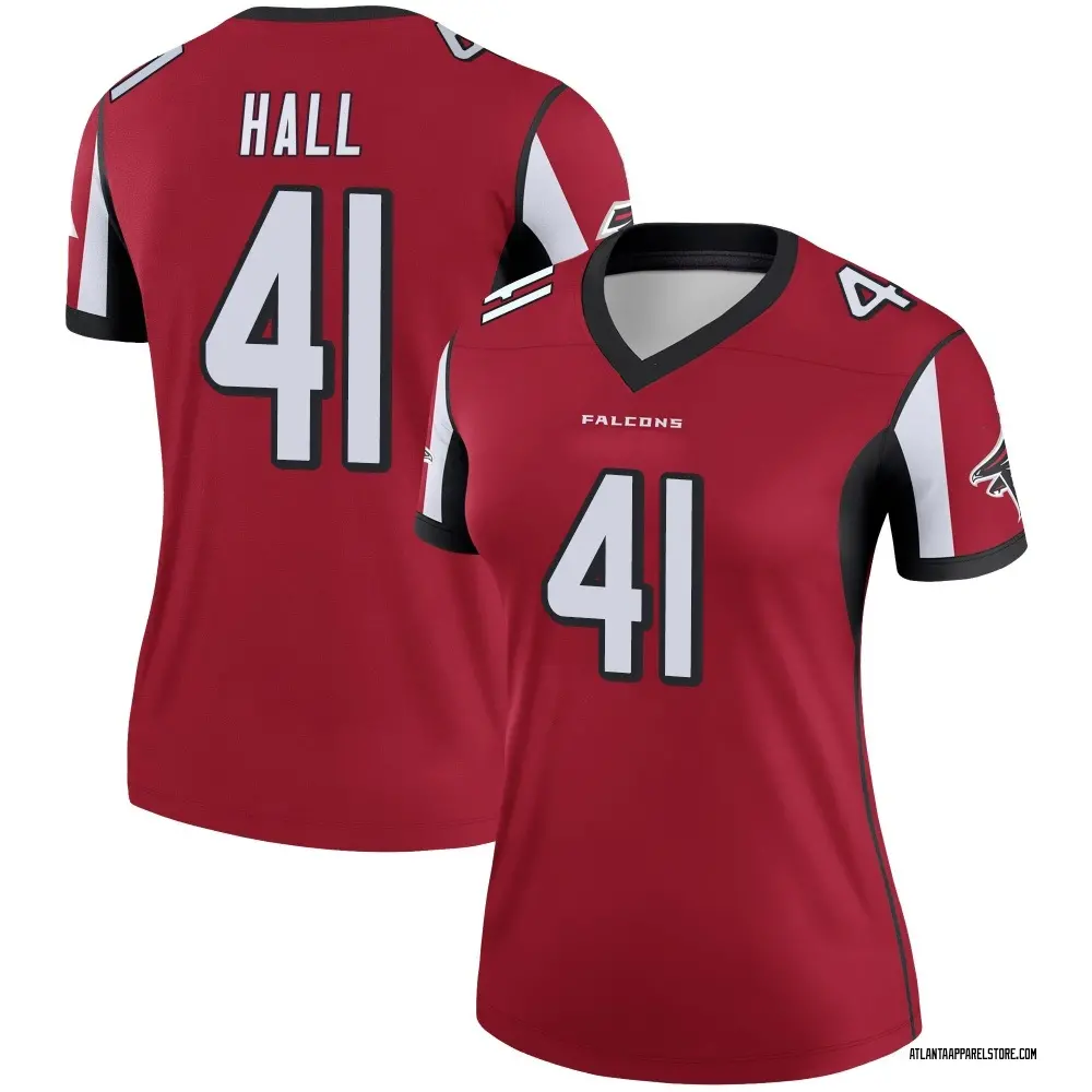 Darren Hall Women's Legend Red Atlanta Falcons Jersey
