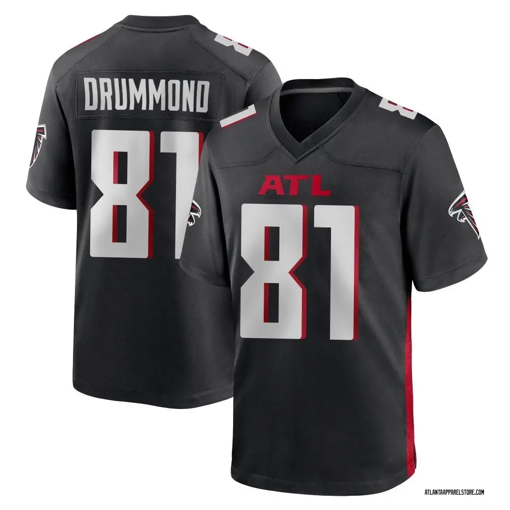 Dylan Drummond Men's Game Black Atlanta Falcons Alternate Jersey