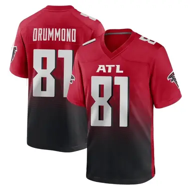 Dylan Drummond Men's Game Red Atlanta Falcons 2nd Alternate Jersey