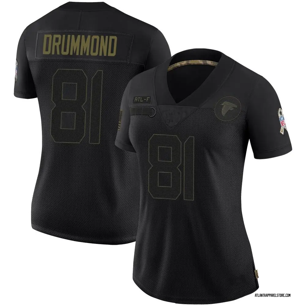 Dylan Drummond Women's Limited Black Atlanta Falcons 2020 Salute To Service Jersey