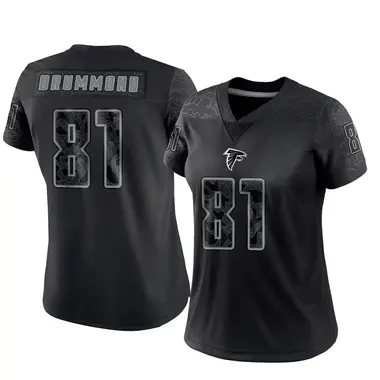 Dylan Drummond Women's Limited Black Atlanta Falcons Reflective Jersey