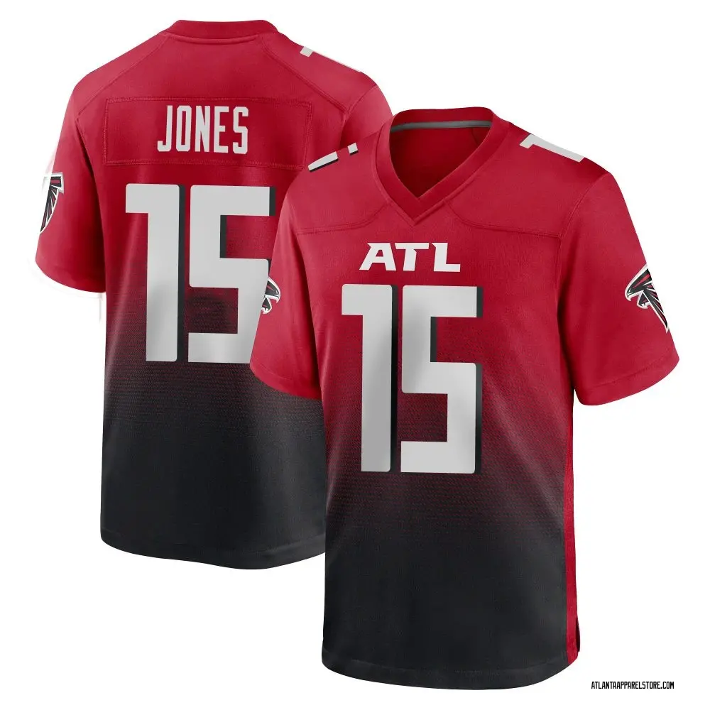 Emory Jones Men's Game Red Atlanta Falcons 2nd Alternate Jersey