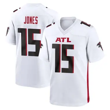 Emory Jones Men's Game White Atlanta Falcons Jersey