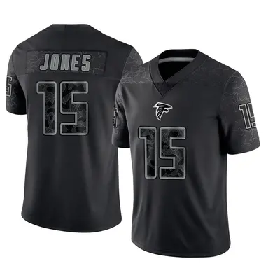 Emory Jones Men's Limited Black Atlanta Falcons Reflective Jersey