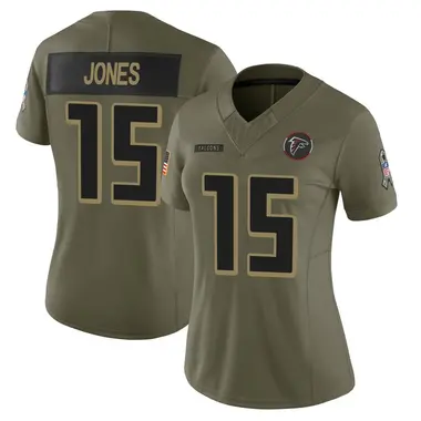 Emory Jones Women's Limited Olive Atlanta Falcons 2025 Salute to Service Jersey