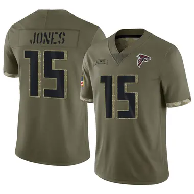 Emory Jones Youth Limited Olive Atlanta Falcons 2022 Salute To Service Jersey