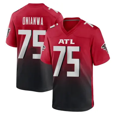 Ethan Onianwa Men's Game Red Atlanta Falcons 2nd Alternate Jersey
