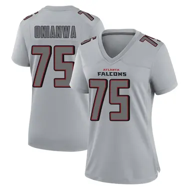 Ethan Onianwa Women's Game Gray Atlanta Falcons Atmosphere Fashion Jersey