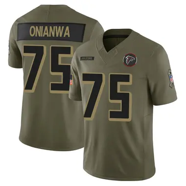 Ethan Onianwa Youth Limited Olive Atlanta Falcons 2025 Salute to Service Jersey