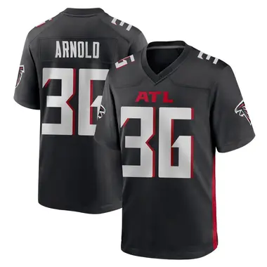 Grayland Arnold Men's Game Black Atlanta Falcons Alternate Jersey