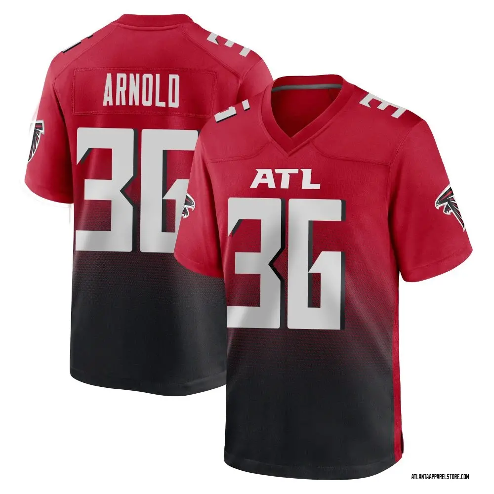Grayland Arnold Men's Game Red Atlanta Falcons 2nd Alternate Jersey