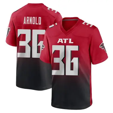 Grayland Arnold Men's Game Red Atlanta Falcons 2nd Alternate Jersey