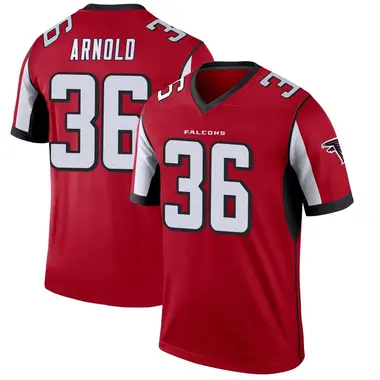 Grayland Arnold Men's Legend Red Atlanta Falcons Jersey