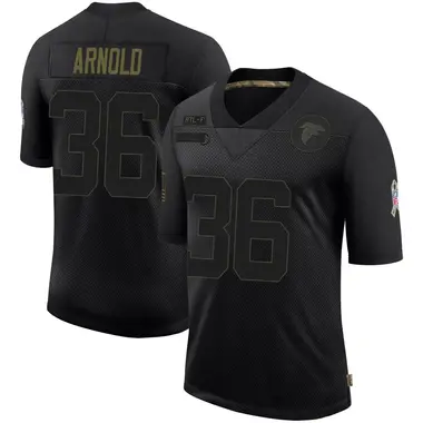 Grayland Arnold Men's Limited Black Atlanta Falcons 2020 Salute To Service Jersey