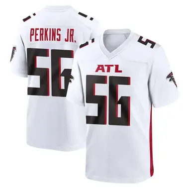 Harold Perkins Jr. Men's Game White Atlanta Falcons Jersey