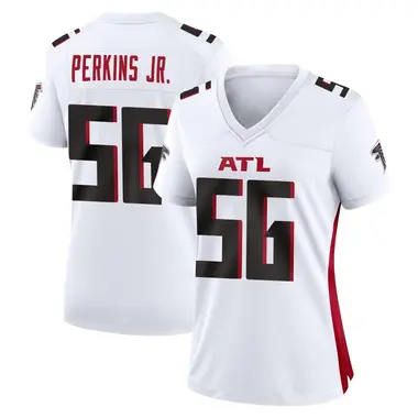Harold Perkins Jr. Women's Game White Atlanta Falcons Jersey