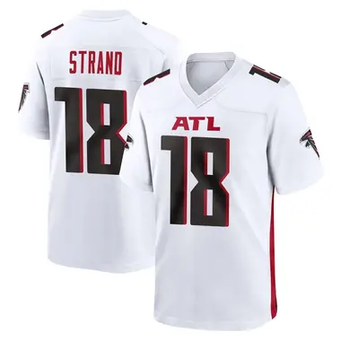Jack Strand Men's Game White Atlanta Falcons Jersey