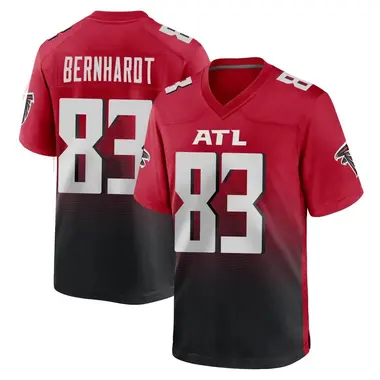 Jared Bernhardt Men's Game Red Atlanta Falcons 2nd Alternate Jersey