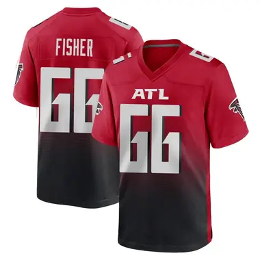 Joey Fisher Men's Game Red Atlanta Falcons 2nd Alternate Jersey
