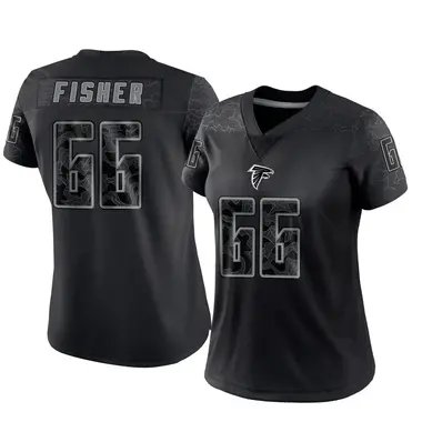 Joey Fisher Women's Limited Black Atlanta Falcons Reflective Jersey