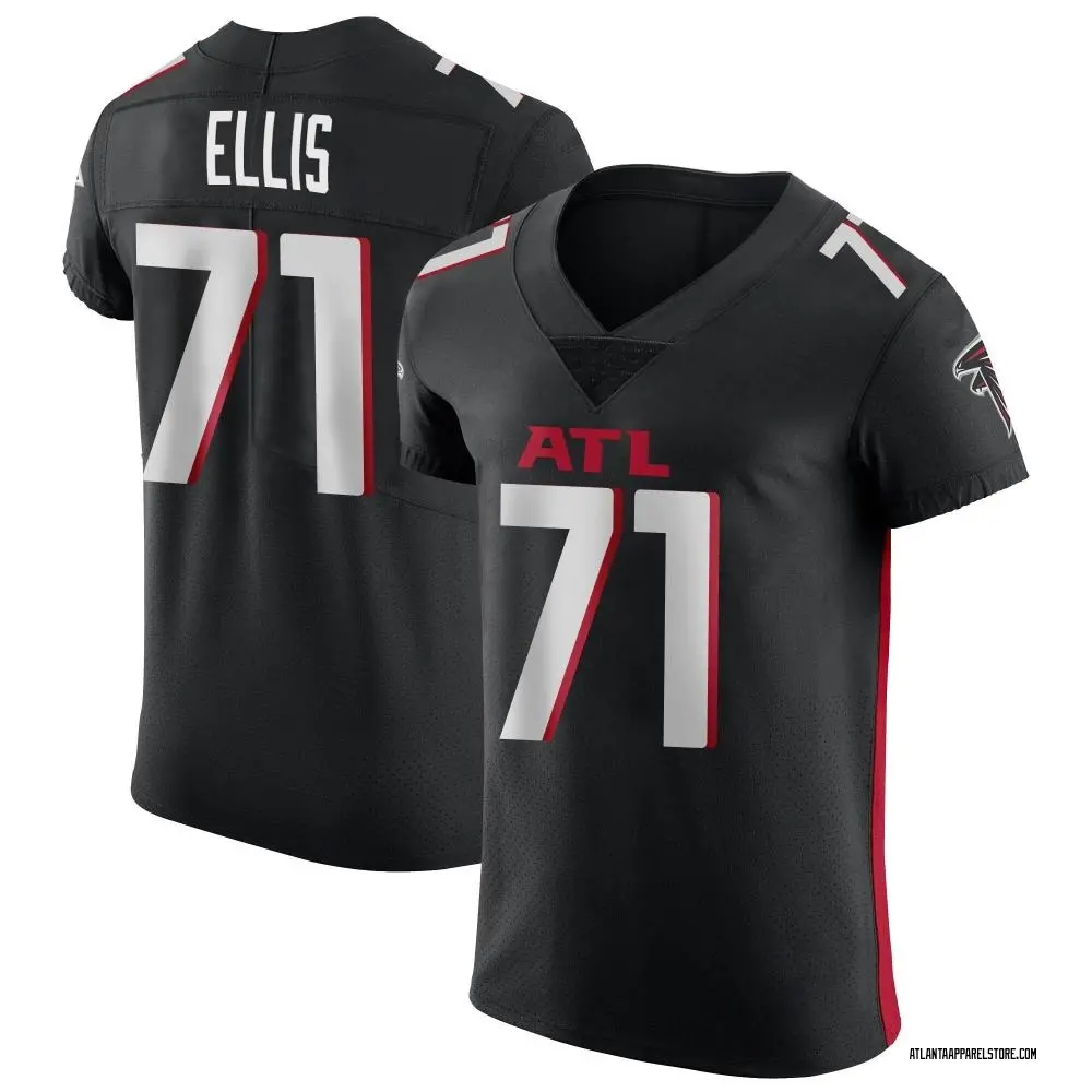 Justin Ellis Men's Elite Black Atlanta Falcons Alternate Jersey