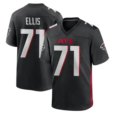Justin Ellis Men's Game Black Atlanta Falcons Alternate Jersey