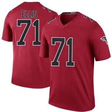 Justin Ellis Men's Legend Red Atlanta Falcons Color Rush Jersey