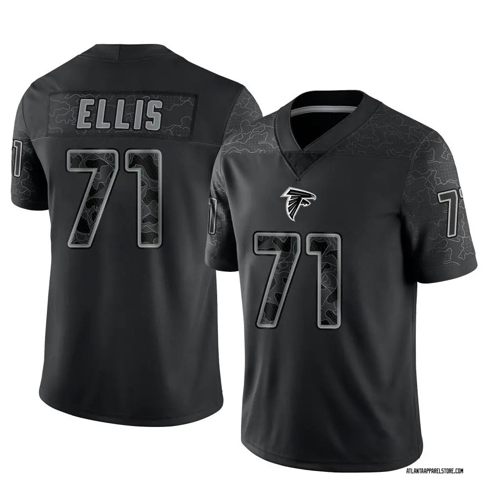 Justin Ellis Men's Limited Black Atlanta Falcons Reflective Jersey