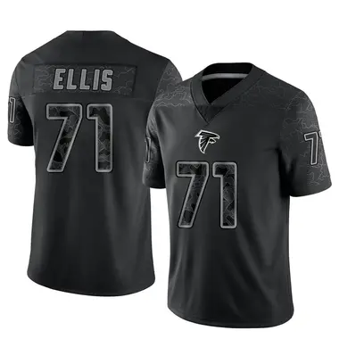Justin Ellis Men's Limited Black Atlanta Falcons Reflective Jersey