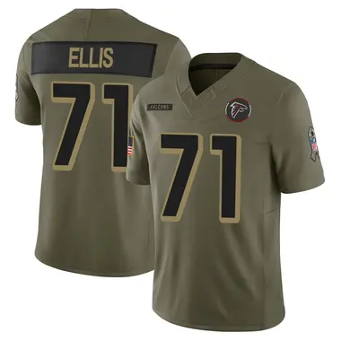 Justin Ellis Men's Limited Olive Atlanta Falcons 2025 Salute to Service Jersey
