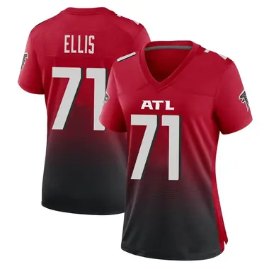 Justin Ellis Women's Game Red Atlanta Falcons 2nd Alternate Jersey