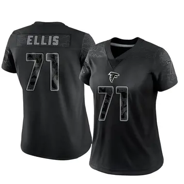 Justin Ellis Women's Limited Black Atlanta Falcons Reflective Jersey