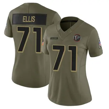 Justin Ellis Women's Limited Olive Atlanta Falcons 2025 Salute to Service Jersey
